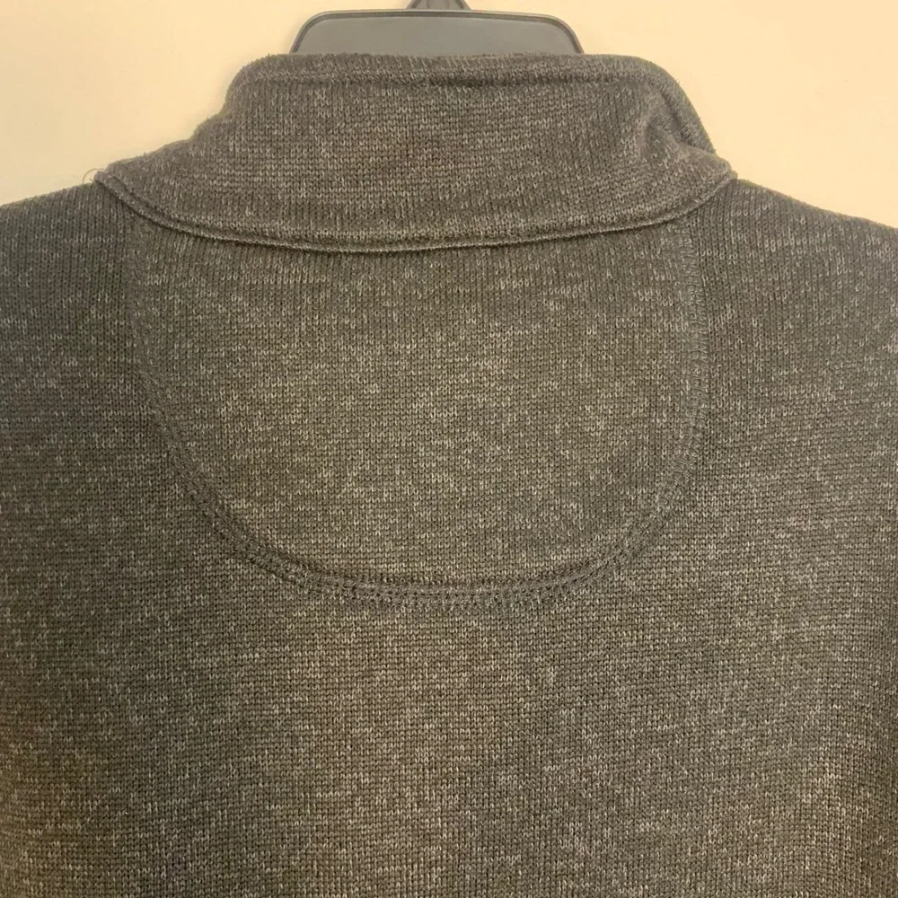 Realtree Mens L Knit‎ Quarter Zip Pullover Black Gray Heather Camo